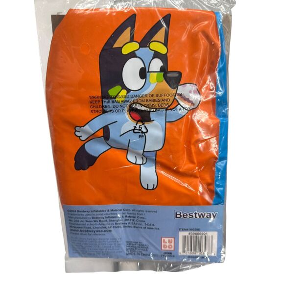 BLUEY Inflatable Beach Ball Orange Striped Seashell Ludo Studio Bestway BINGO - Picture 5 of 8